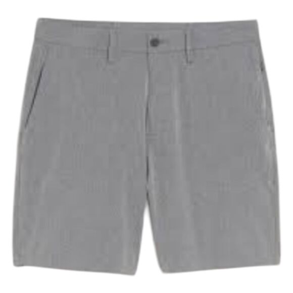Old Navy 8" Slim Go-Dry Shade StretchTech Shorts Light Heather Gray Knit 38 - Picture 2 of 9